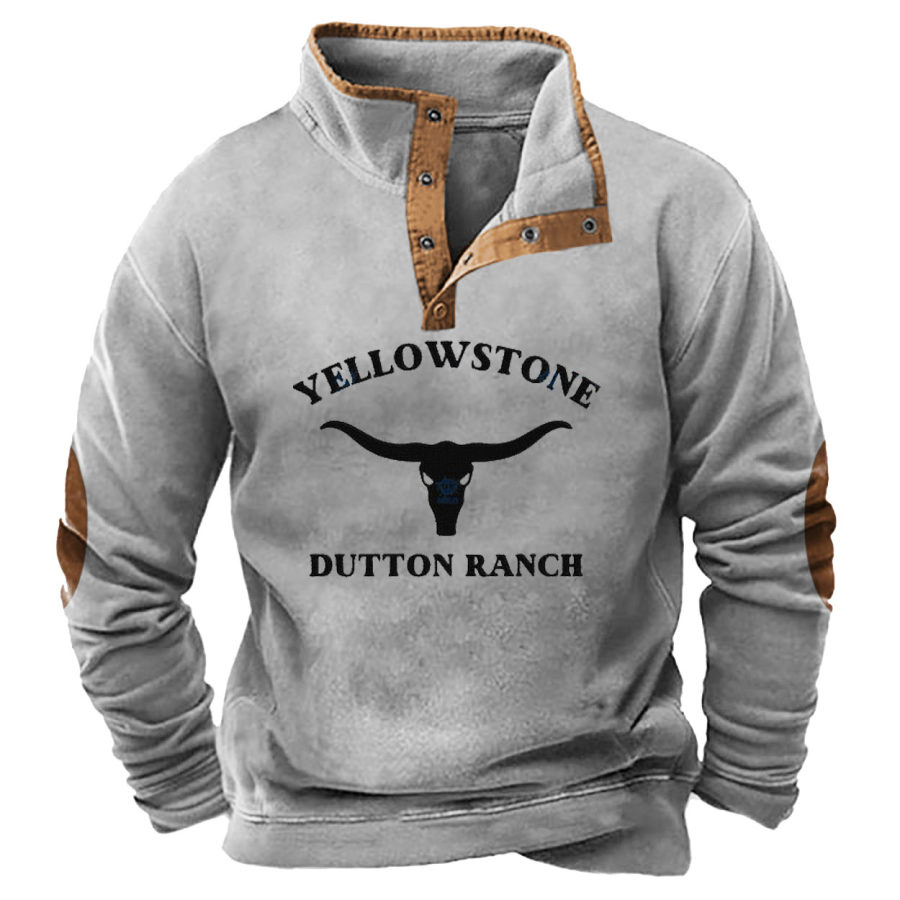 

Cowboy Aztec Men's Lapel Sweatshirt
