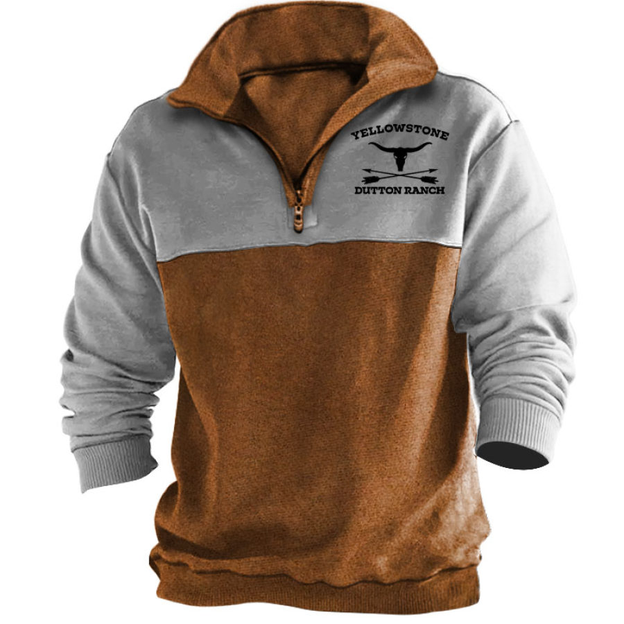 

Cowboy Aztec Men's Lapel Sweatshirt