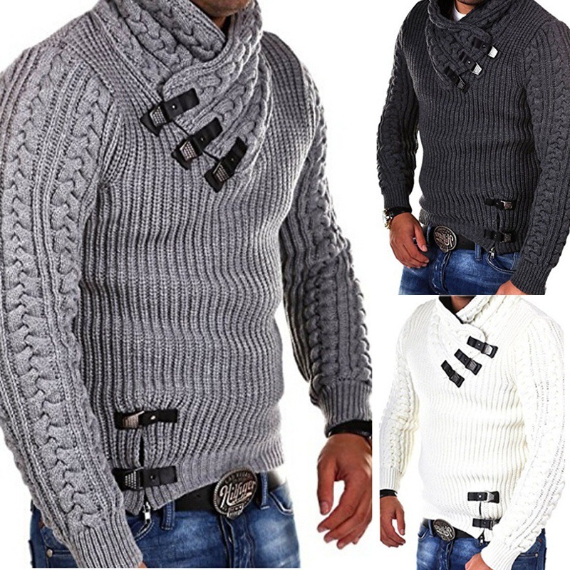 Men Outdoor Shawl Neck Chic Sweaters