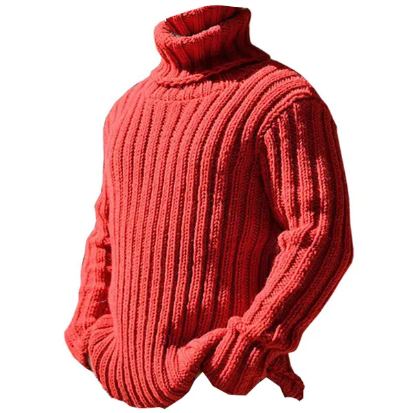 Men's Outdoor Turtleneck Pullover Sweater - Honeylop.chimpone.com 