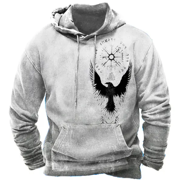 Men's Vintage Viking Rune Print Sweatshirt - Honeylop.chimpone.com 