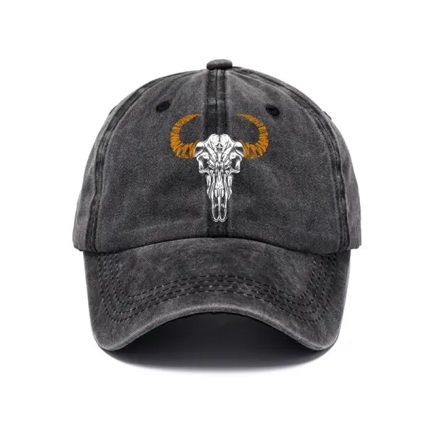 Bull Skull Cowboy Sun Hat - Fineyoyo.com 