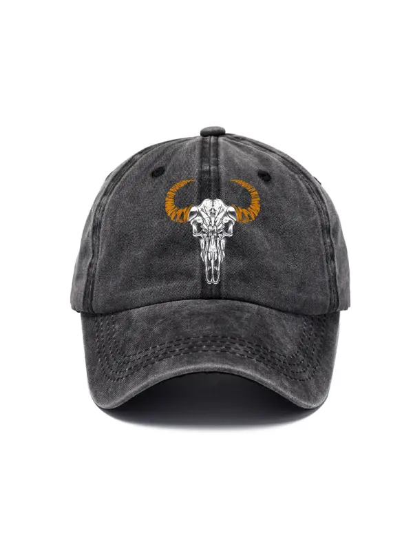 Bull Skull Cowboy Sun Hat - Viewbena.com 