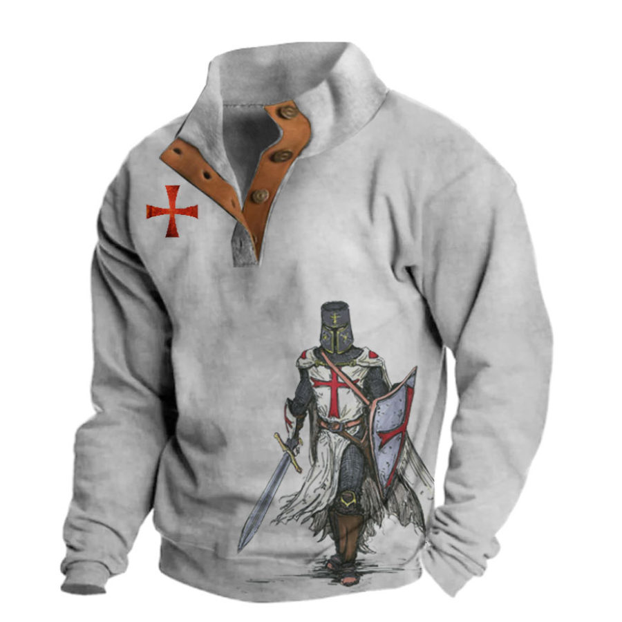 

Paladin Cross Men's Lapel Sweatshirt