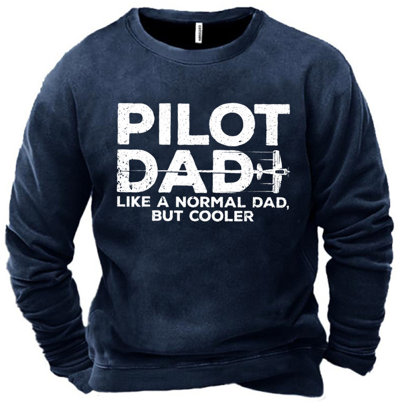 Men's Pilot Art For Chic Dad Sweatshirt