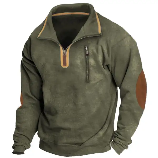 Men's Outdoor Tactical Quarter Zip Sweatshirt - Mosaicnew.com 