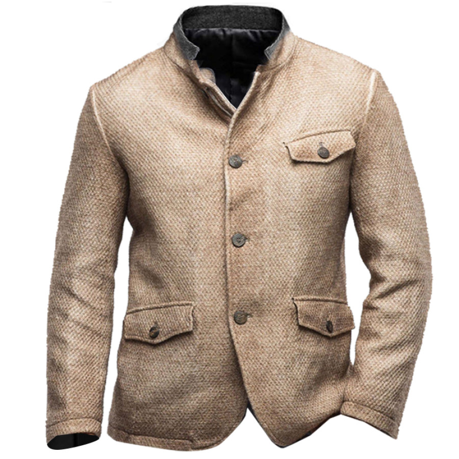 

Men's Outdoor Multi Pocket Blazer Wool Jacket