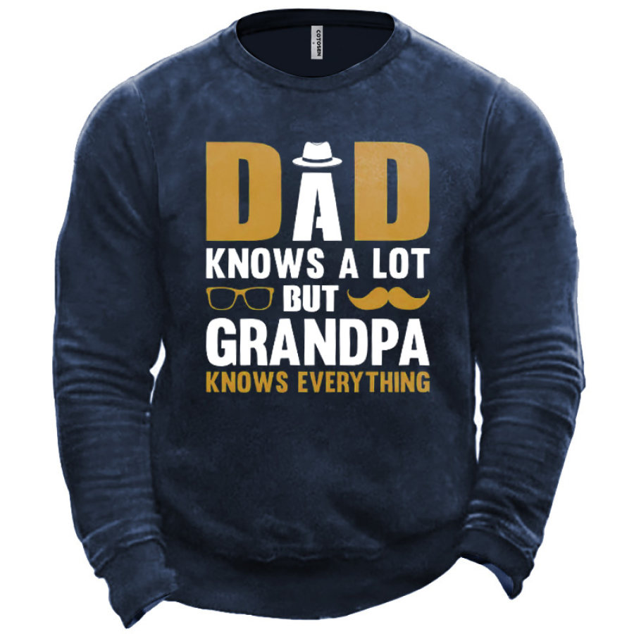 

Men's Dad Knows A Lot But Grandpa Knows Everything Sweatshirt