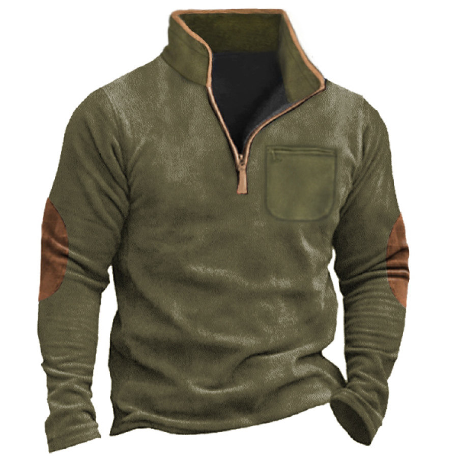

Men's Outdoor Tactical Fleece Quarter Zip Sweatshirt