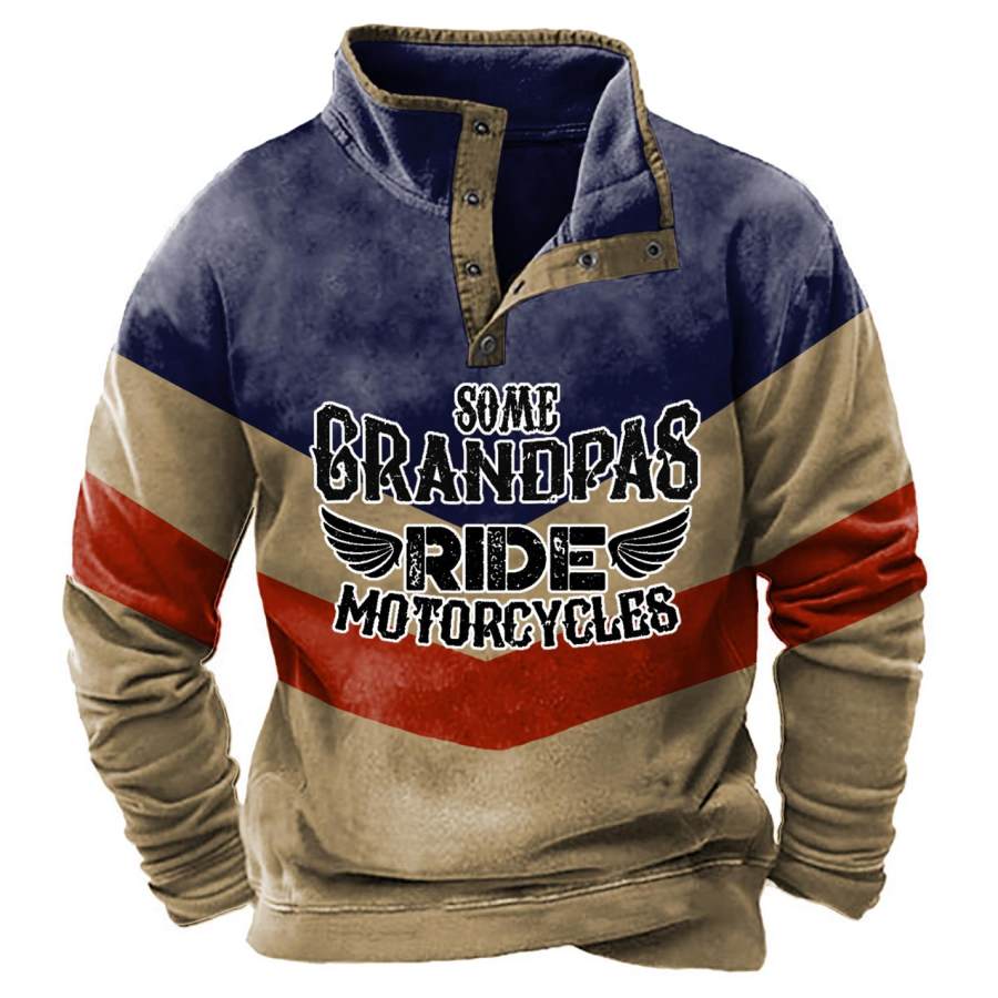 

Men's Outdoors Grandpas Ride Motorcycles Snap Sweatshirt