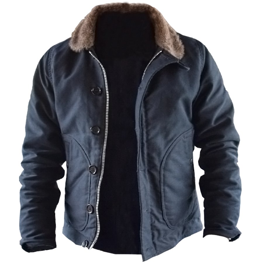 

Men's Vintage Fleece Pocket Jacket
