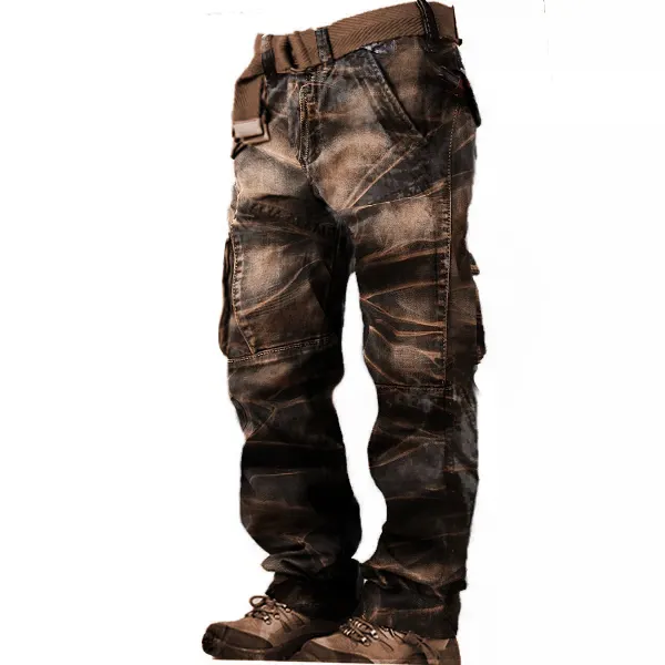 Men's Vintage Distressed Washed Jeans - Kalesafe.com 