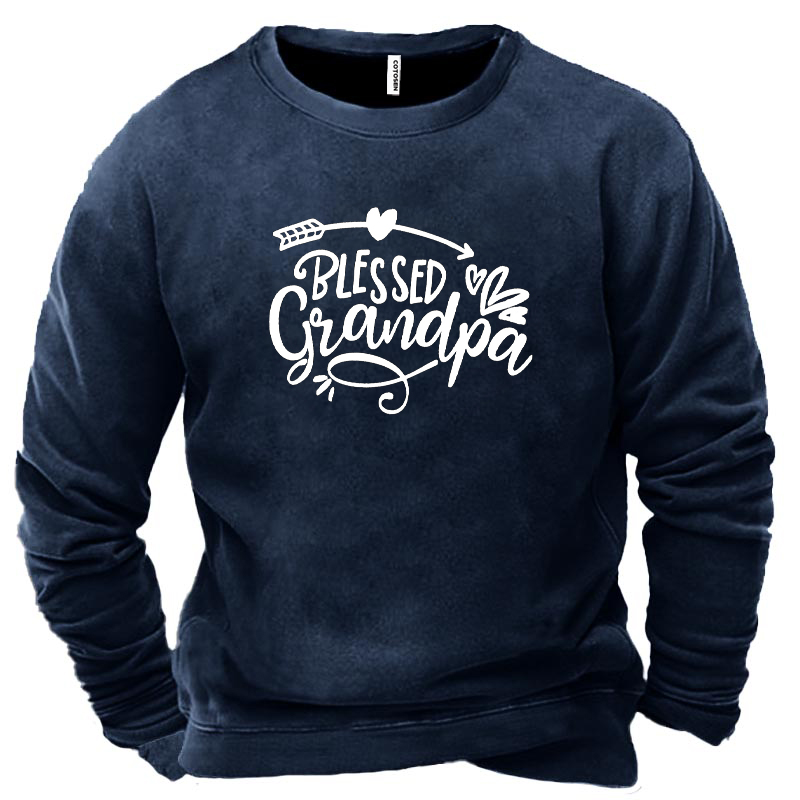 Blessed Grandpa Couple Men's Chic Sweatshirt