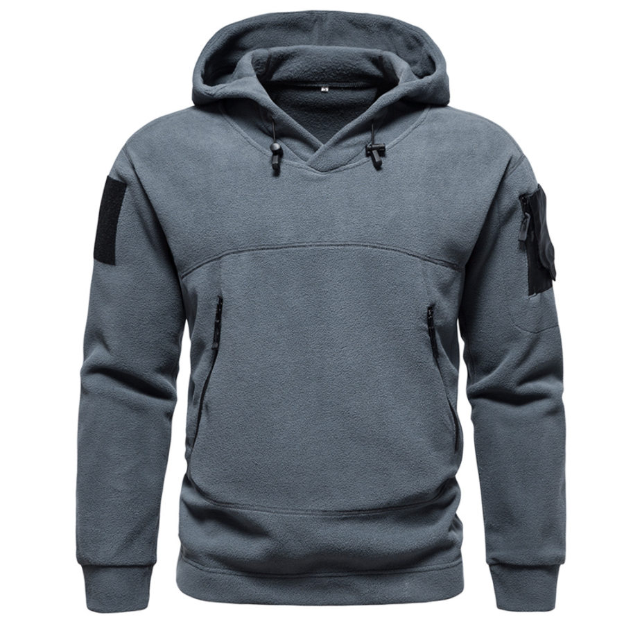 

Men's Outdoor Fleece Zip Pocket Hooded Sweatshirt