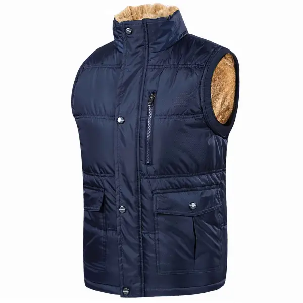 Men's Fleece Warm Down Cotton Vest - Kalesafe.com 
