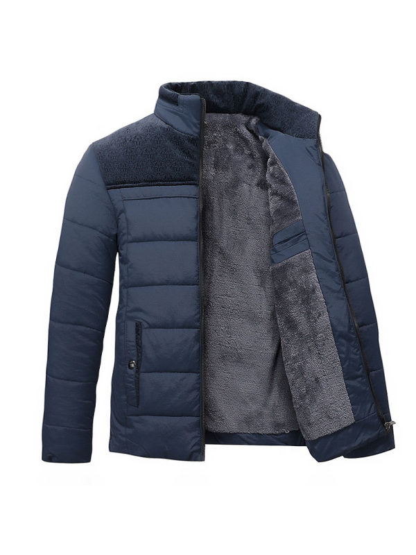 Men's Thick Warm Plus Fleece Padded Jacket