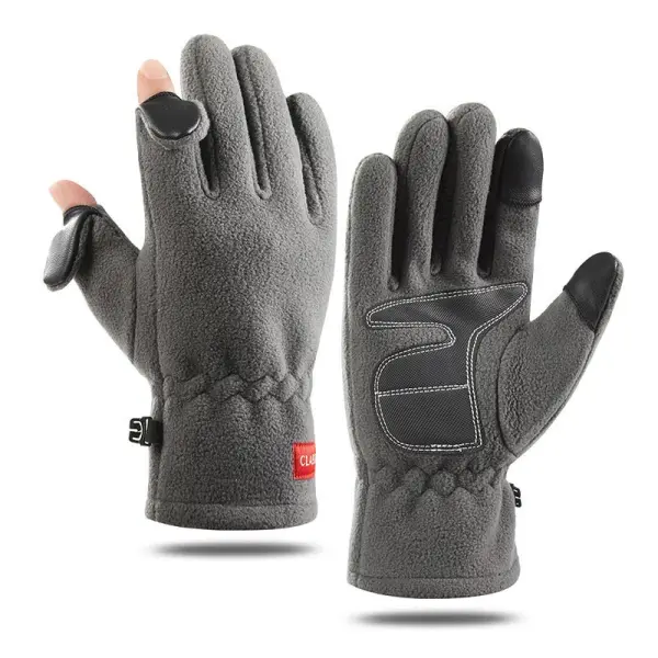 Men's Outdoor Cold-proof Plush Thickened Cycling Gloves - Kalesafe.com 
