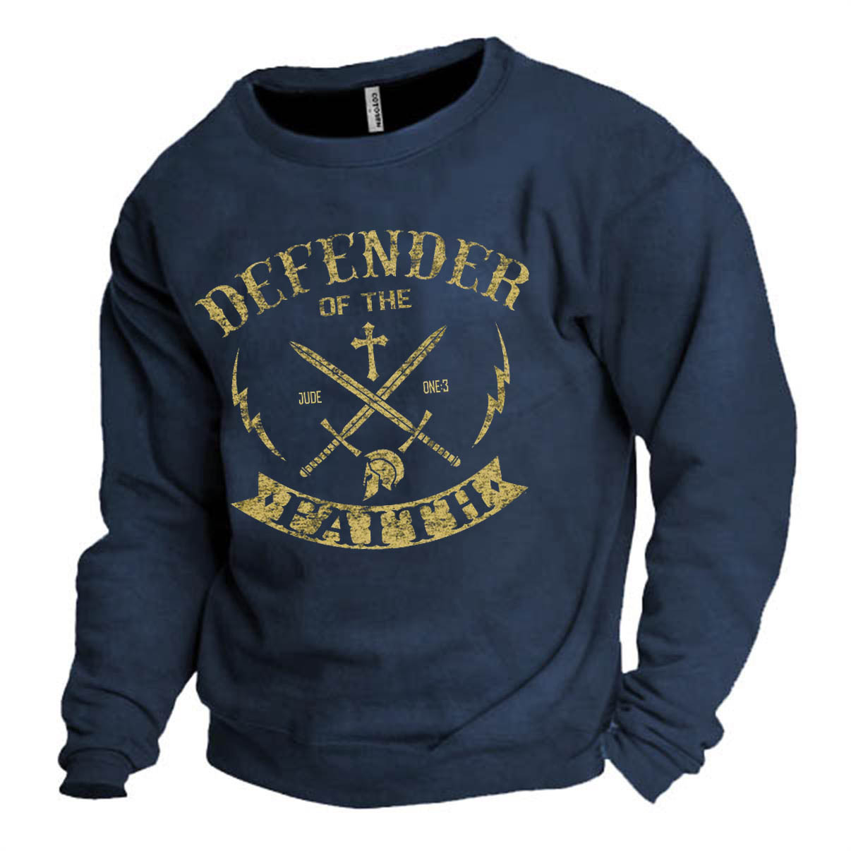 Men's Defender Of The Chic Faith Print Sweatshirt
