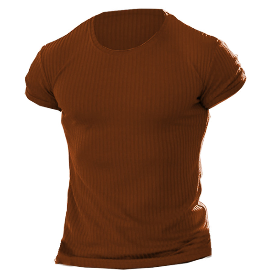 

Men's Casual V-neck Short Sleeved T-shirt