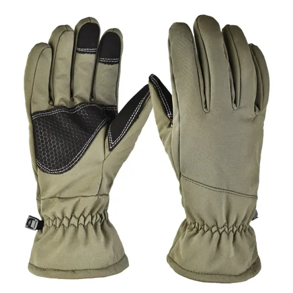 Men's Warm Tactical Ski Ride Windproof Waterproof Gloves - Kalesafe.com 