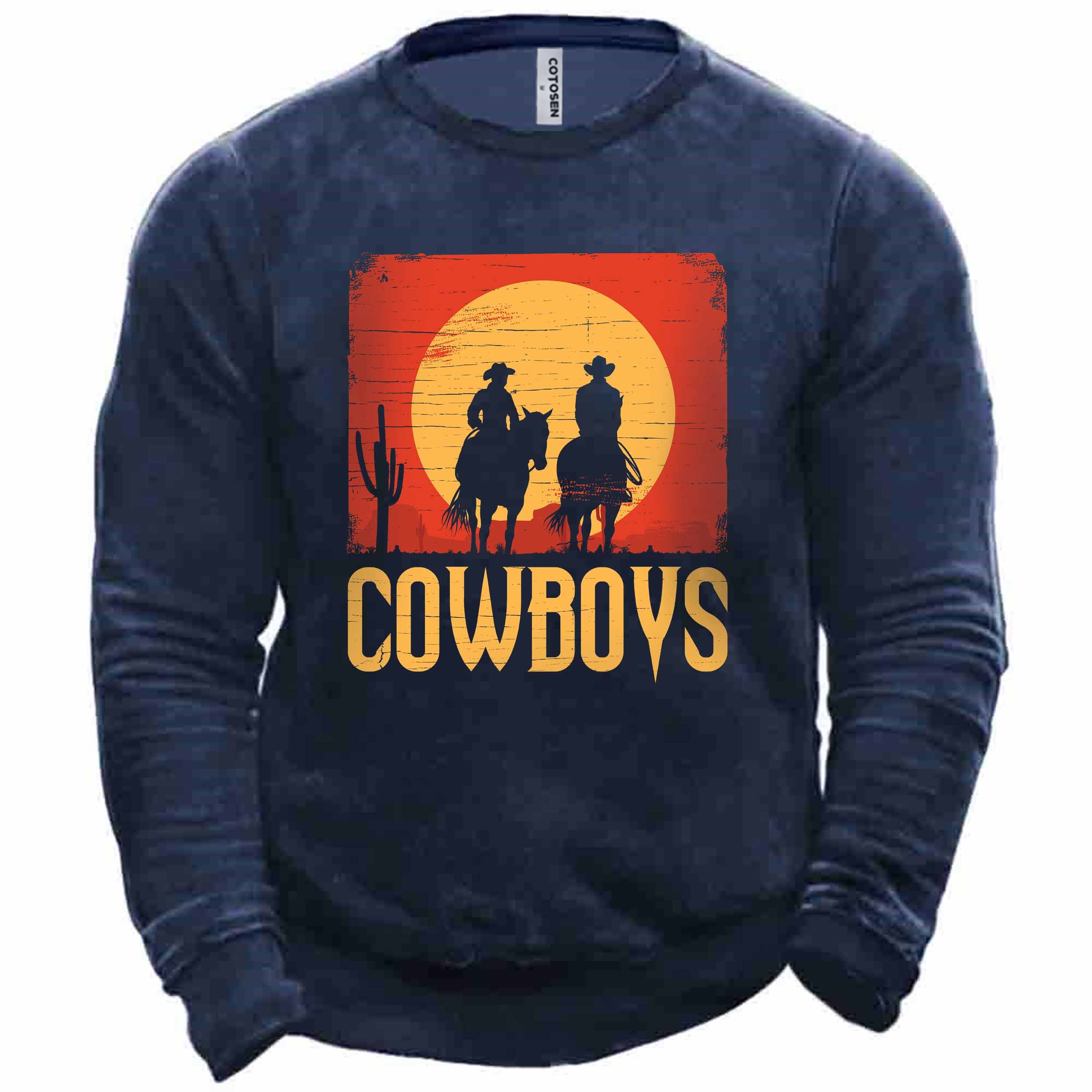 Men's Cowboys Western Country Print Chic Sweatshirt