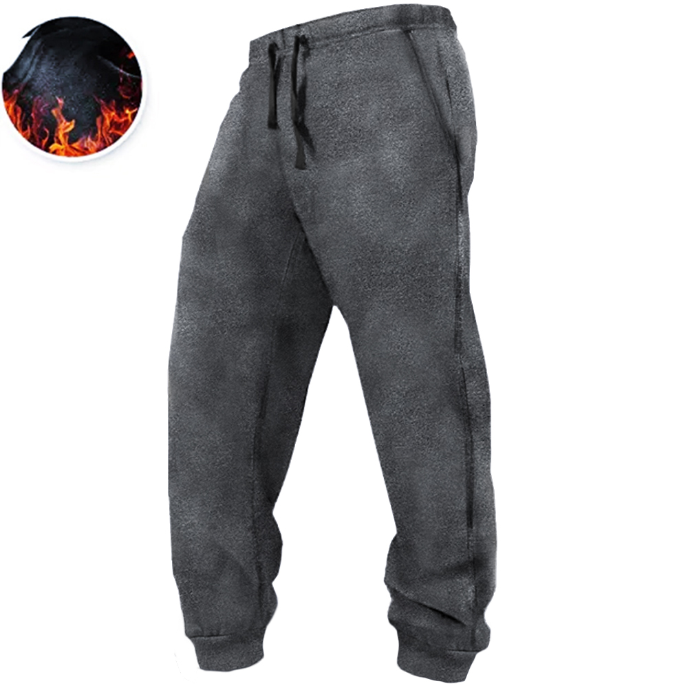 Men's Outdoor Fleece Thick Chic Elastic Drawstring Casual Trousers
