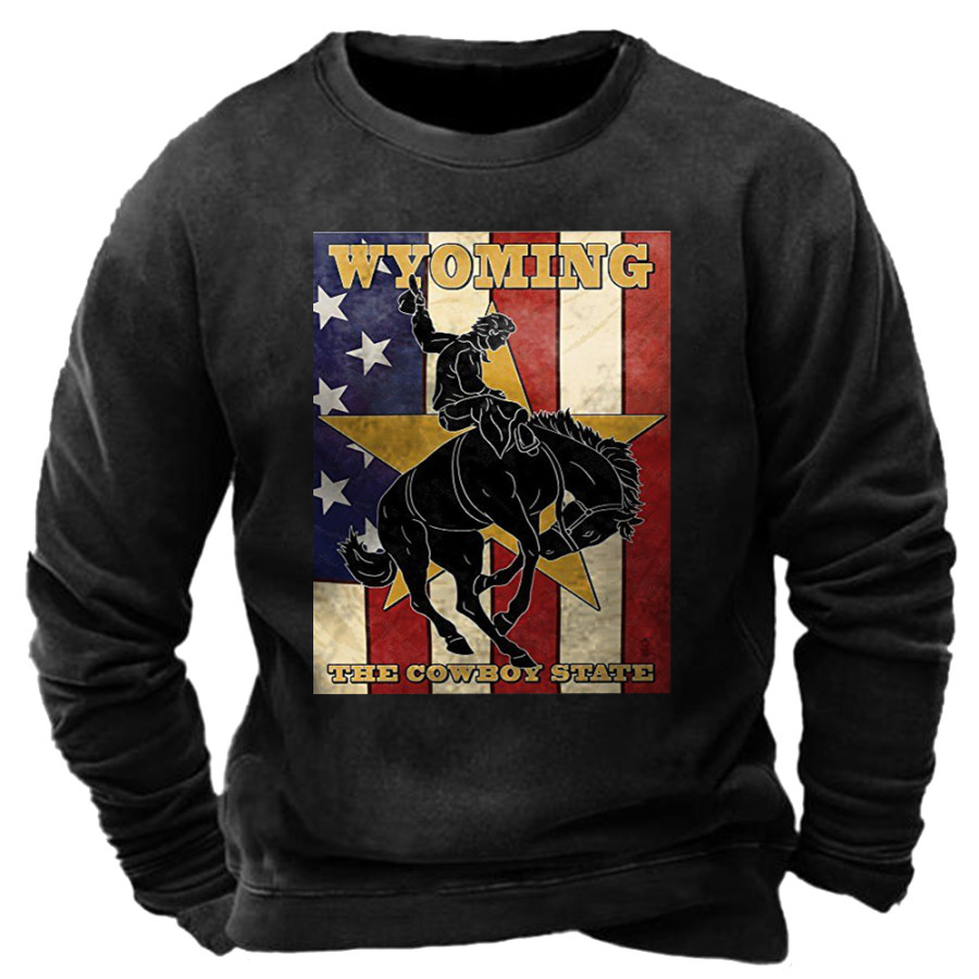 

Men's Vintage Western Cowboy Round Neck Casual Sweater