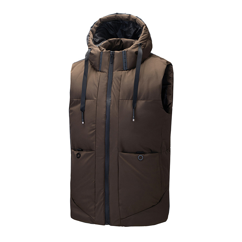 Men's Outdoor Warm Thickened Chic Sleeveless Hooded Vest
