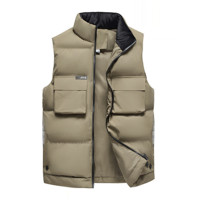 Men's Outdoor Warm Thickened Chic Sleeveless Stand Collar Vest