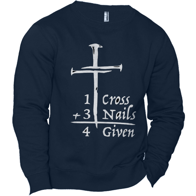 Men's Faith Cross Print Chic Sweatshirt