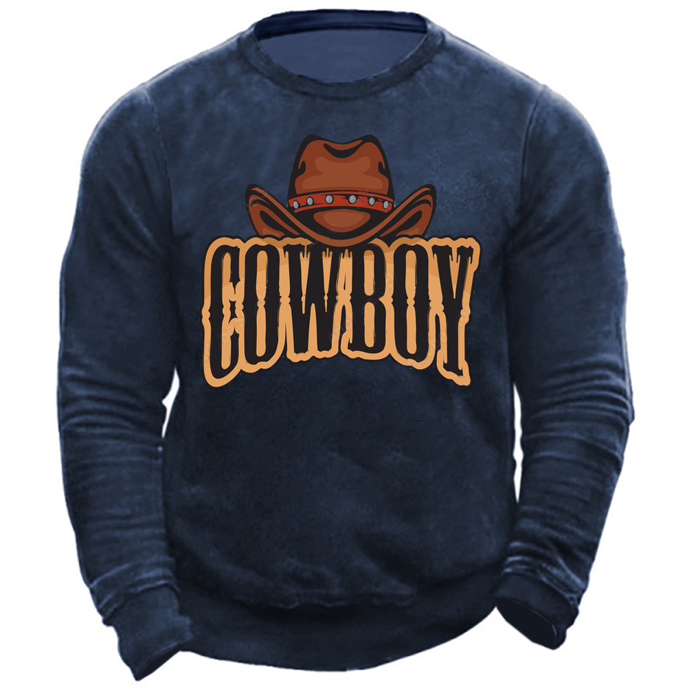 Men's Cowboy Crew Neck Chic Sweatshirt