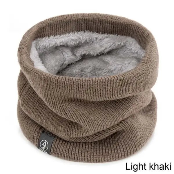 Outdoor Warm Thick Fleece Warm Knit Neck Scarf - Dozenlive.com 