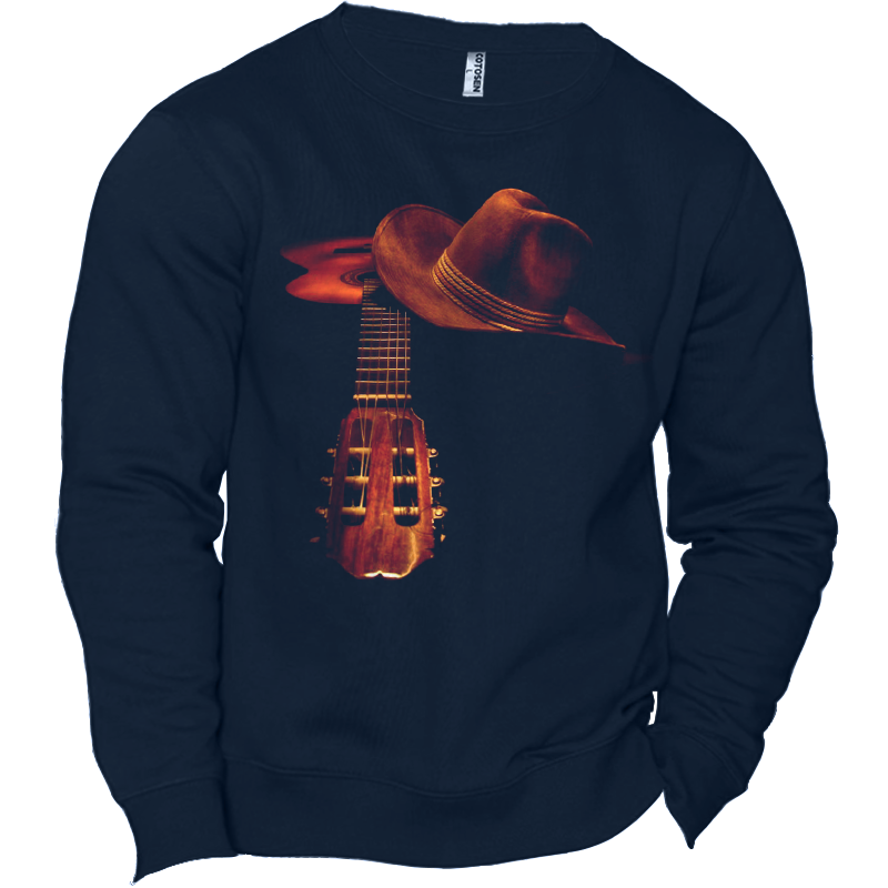 Men's Cowboys Rock Graphic Print Chic Crew Sweatshirt