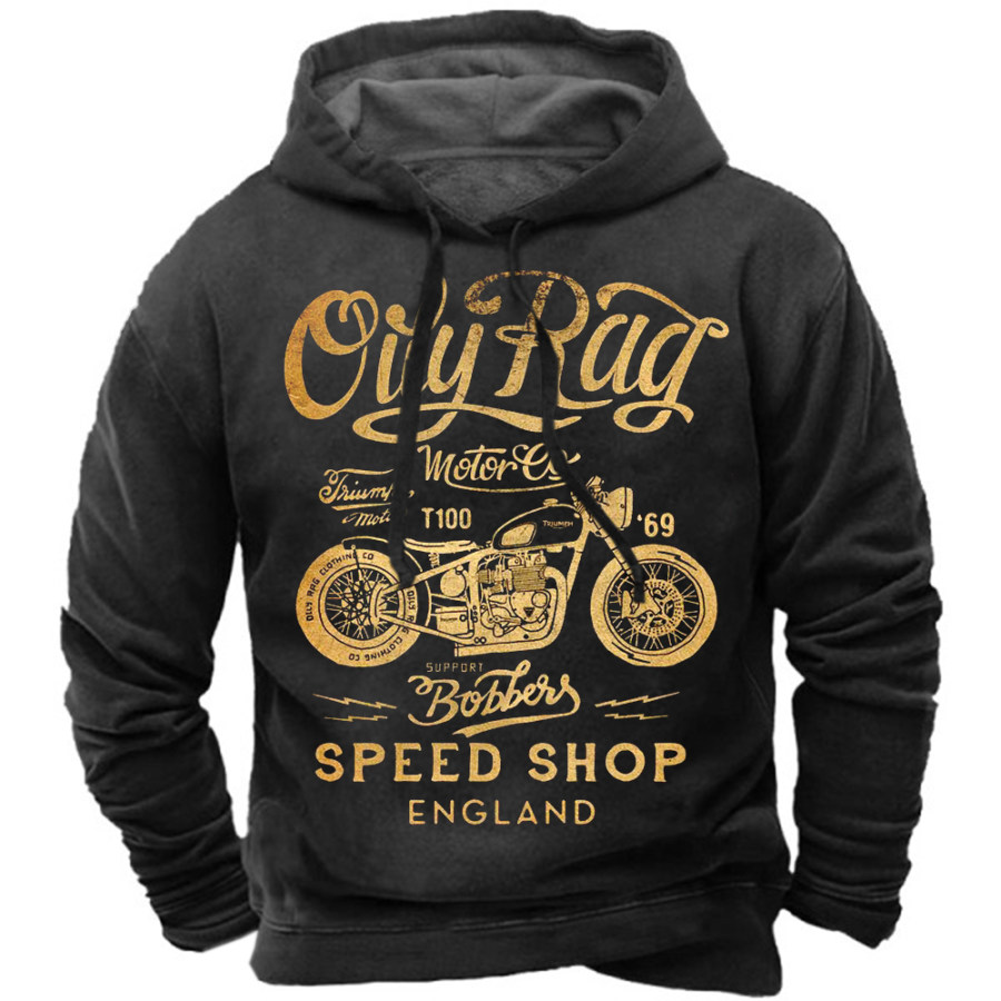 

Men's Vintage Motorcycle Hoodie Sweatshirt