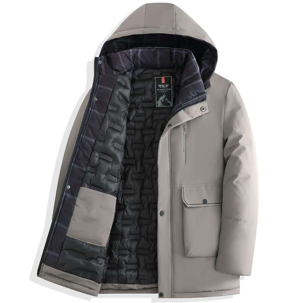 Men's Outdoor Multi-pocket Thickened Chic Warm Hooded Coat
