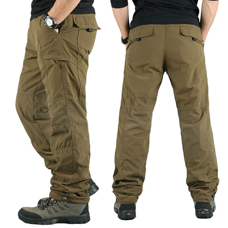 Men's Casual Fleece Padded Chic Pocket Cargo Pants