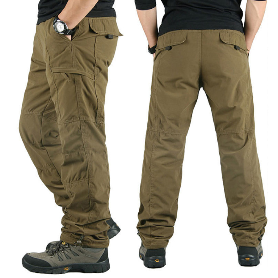

Men's Casual Fleece Padded Pocket Cargo Pants