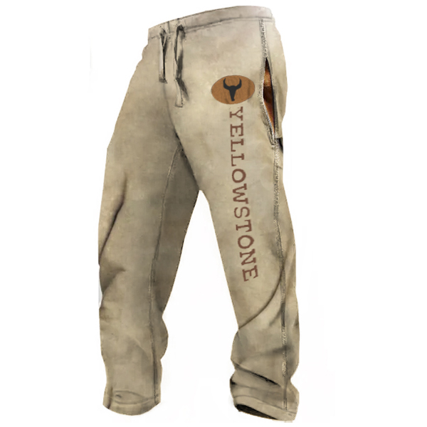 Men's Vintage Western Yellowstone Chic Casual Pants