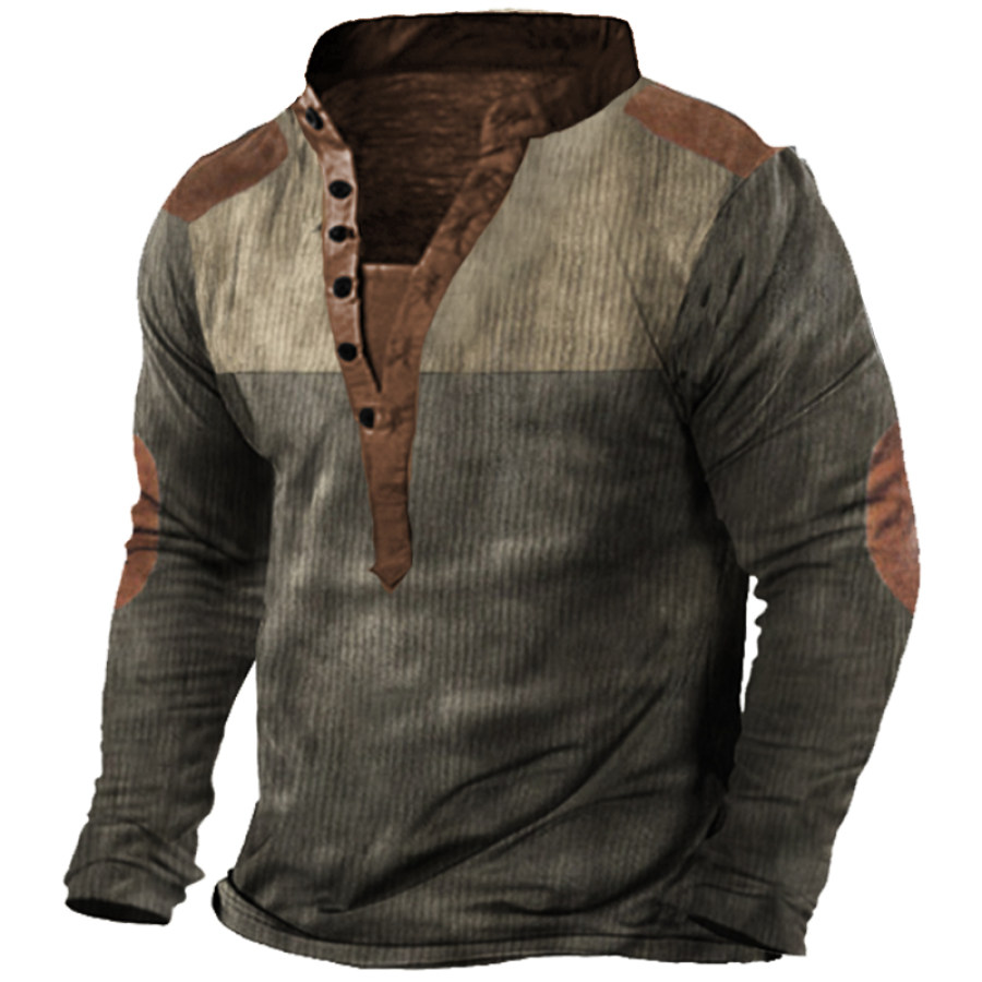 

Men's Training Color Block Henley Shirt