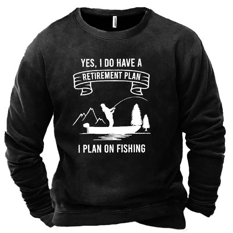 Retirement Retired Fishing Loose Chic Men's Sweatshirt