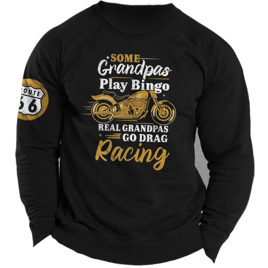

Men's Vintage Motorcycle Route 66 Road Trip Crew Neck Sweatshirt