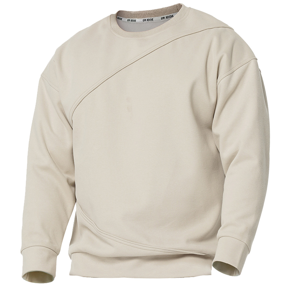 Men's Solid Color Thickened Chic Round Neck Sweatshirt
