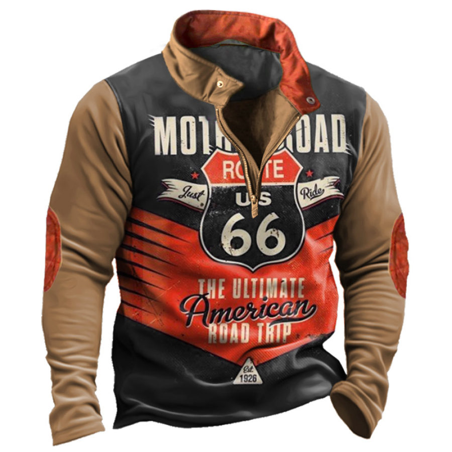

Men's Route 66 Quarter Zip Sweatshirt