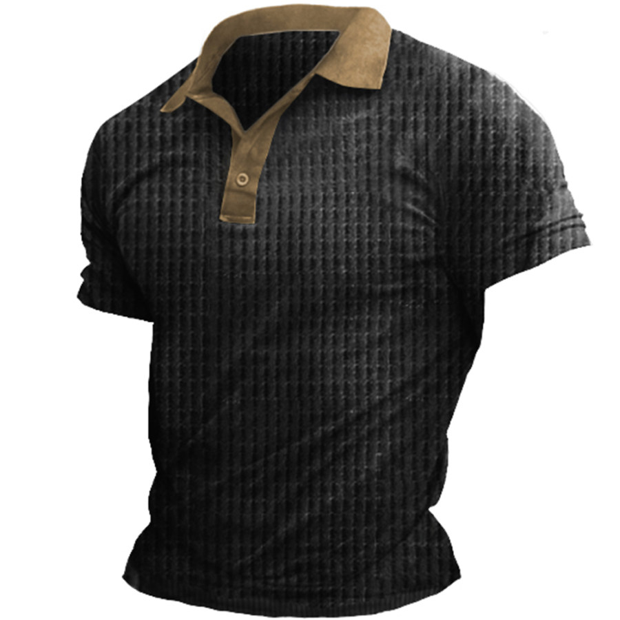 

Men's Outdoor Waffle Fabric Polo T-Shirt