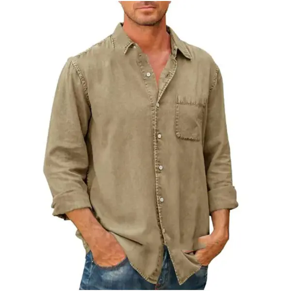 Men's Outdoor Vintage Pocket Casual Shirt - Chrisitina.com 