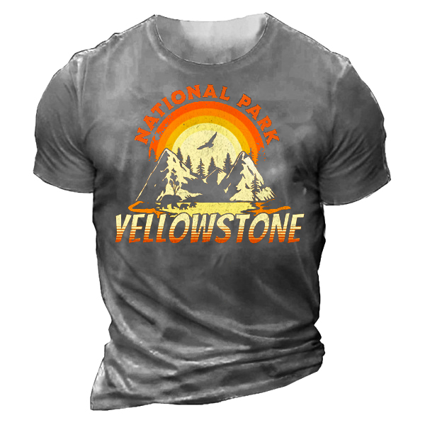 Yellowstone National Park Graphic Chic Men's T-shirt