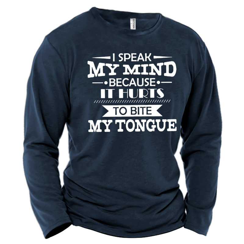 Men's I Speak My Chic Mind Cotton T-shirt