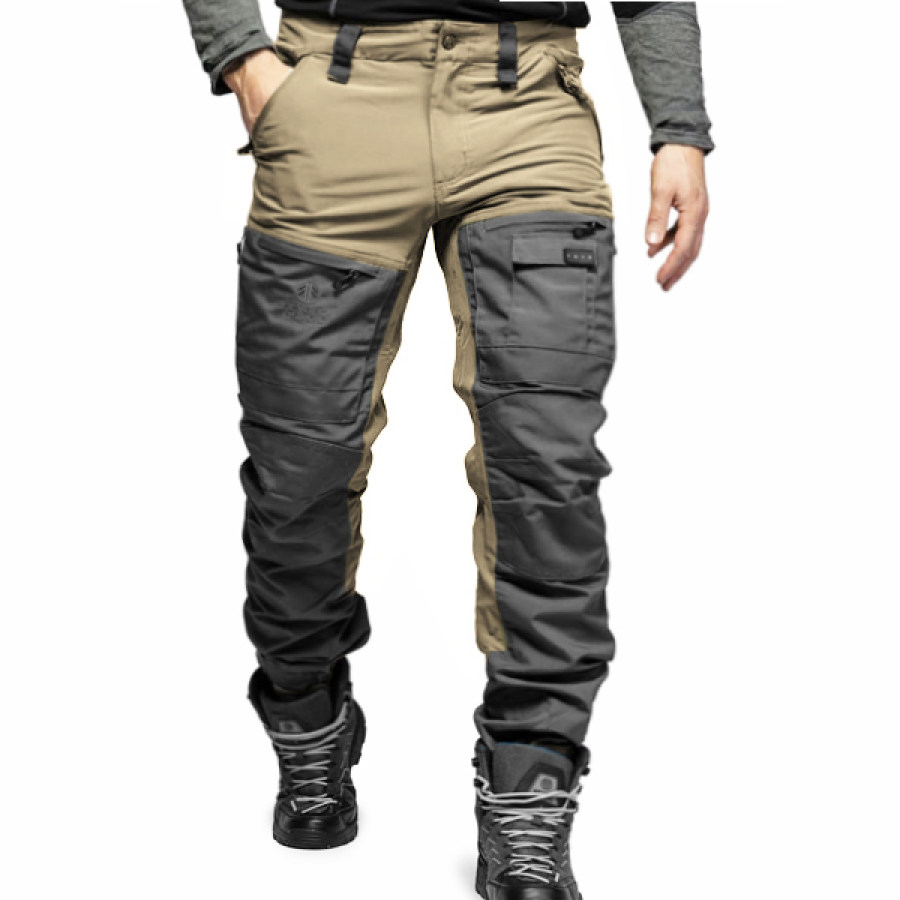 

Men's Outdoor Color Contrasting Multi-Pocket Hiking Pants