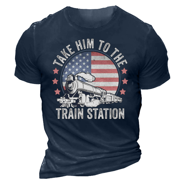 Yellowstone T Shirt Take Chic Him To The Train Station Men's T-shirt