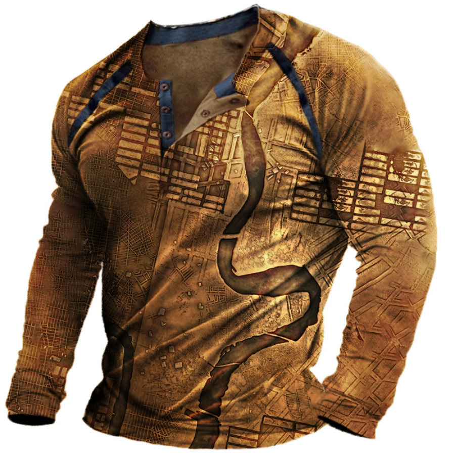 

Men's Outdoor Sports Casual Long Sleeve Printed T-Shirt